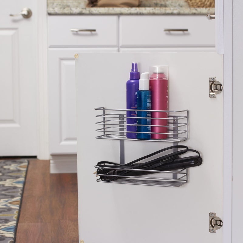 Household Essentials 1228-1 Double Basket Door Mount Cabinet Organizer | Mounts to Solid Cabinet Doors or Wall - Image 4